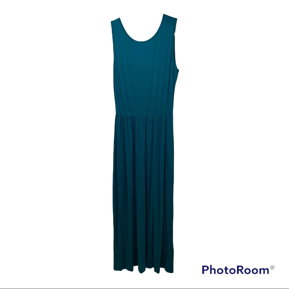 MOLERANI Green Maxi Dress Size Large NWT | Casual Loose Fit with Pockets